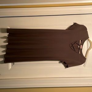 army green short sleeve dress, good condition, size xs